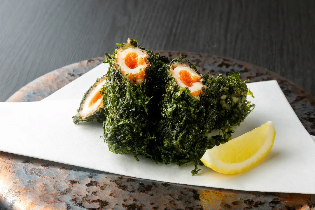 【当店オススメ！明太入り竹輪の磯辺揚げ